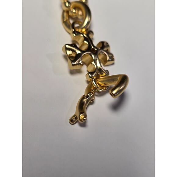 Tory Burch Gold Plated Roxanne Double-T Rope Chain Bracelet NWOT w/TB Pouch - Picture 3 of 8